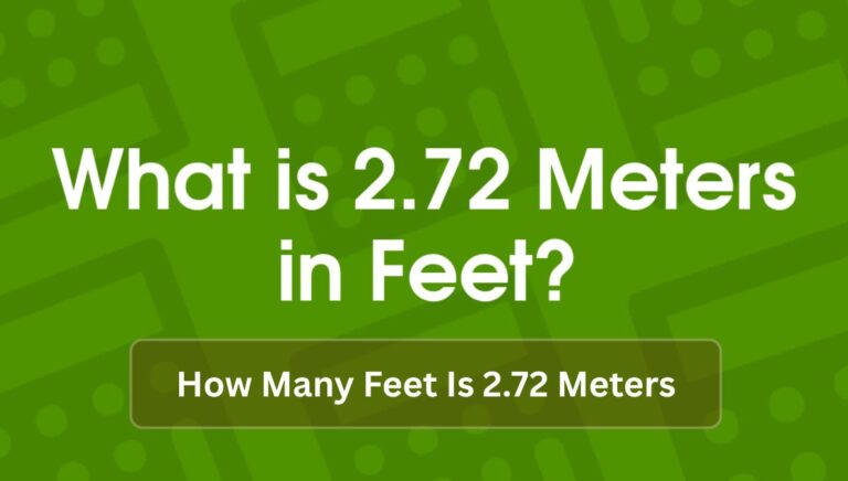 How Many Feet Is 2.72 Meters